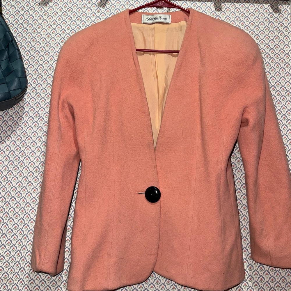 Vintage Saks Fifth Avenue 100% Wool Blazer – Size 4 – 1970s/80s – Rare Find